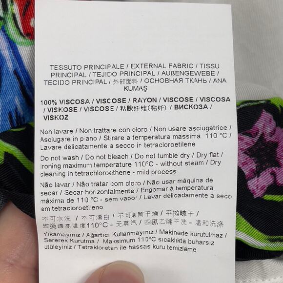 Versace Jeans Couture Garden Baroque Print Shirt White Multi Size 4 Signature - Picture 14 of 16